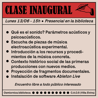 Arqueología electroacústica: clase abierta inaugural